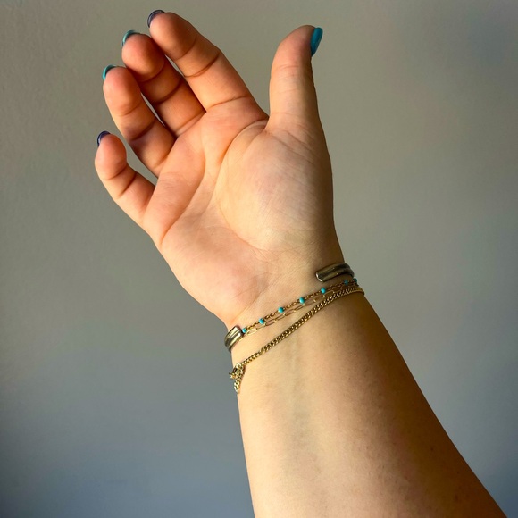 GENUINE VINTAGE TURQUOISE CUFF BRACELET 🩵🩵 - Picture 3 of 5